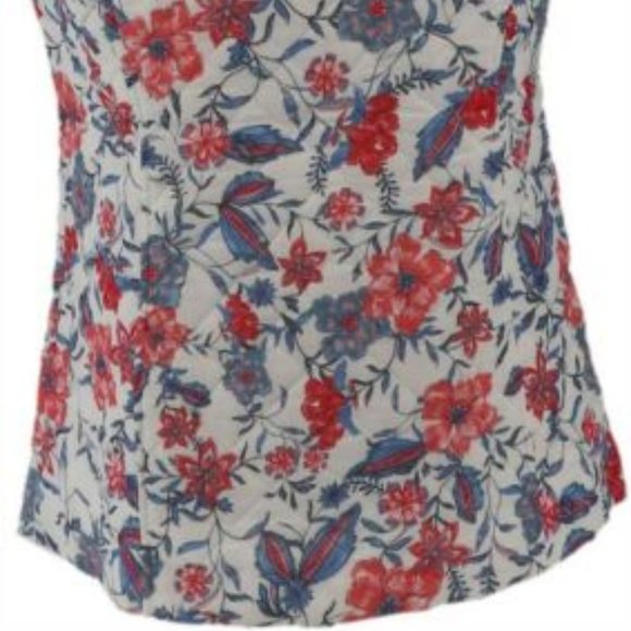NWT SUSAN GRAVER WEEKEND FLORAL ZIP FRONT‎ VEST 6 - Picture 7 of 11